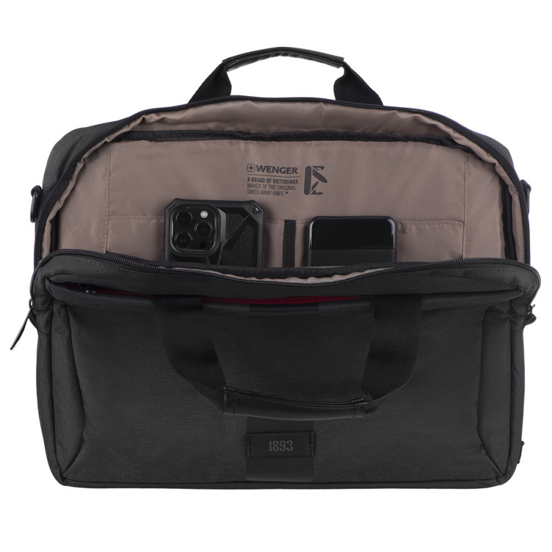 Wenger MX ECO Brief, 16  Laptop Briefcase, Charcoal (612263)