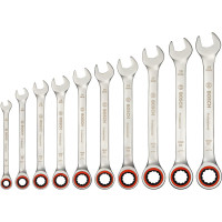 Bosch combination wrenches, set of 10, 8-19mm (1.600.A02.AU0)