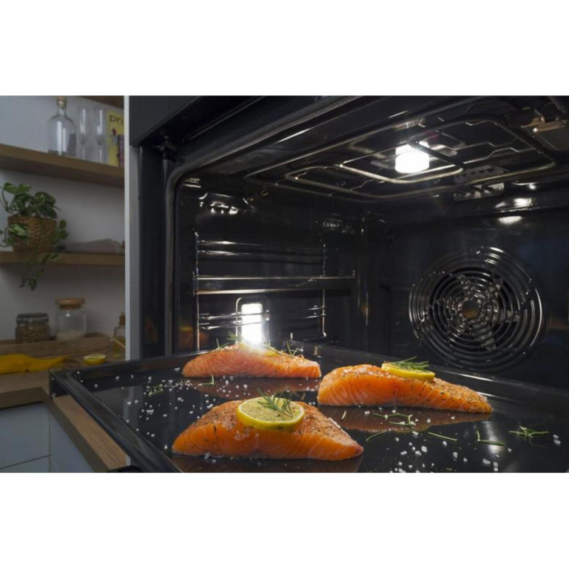 Gorenje Духова шафа електрична, 77л, A+, TouchFree, пара, дисплей, Wi-Fi керування, піроліз, готув. на різн рівнях, нерж (BPSA6747A08XWI)
