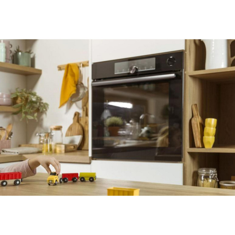 Gorenje Духова шафа електрична, 77л, A+, TouchFree, пара, дисплей, Wi-Fi керування, піроліз, готув. на різн рівнях, нерж (BPSA6747A08XWI)