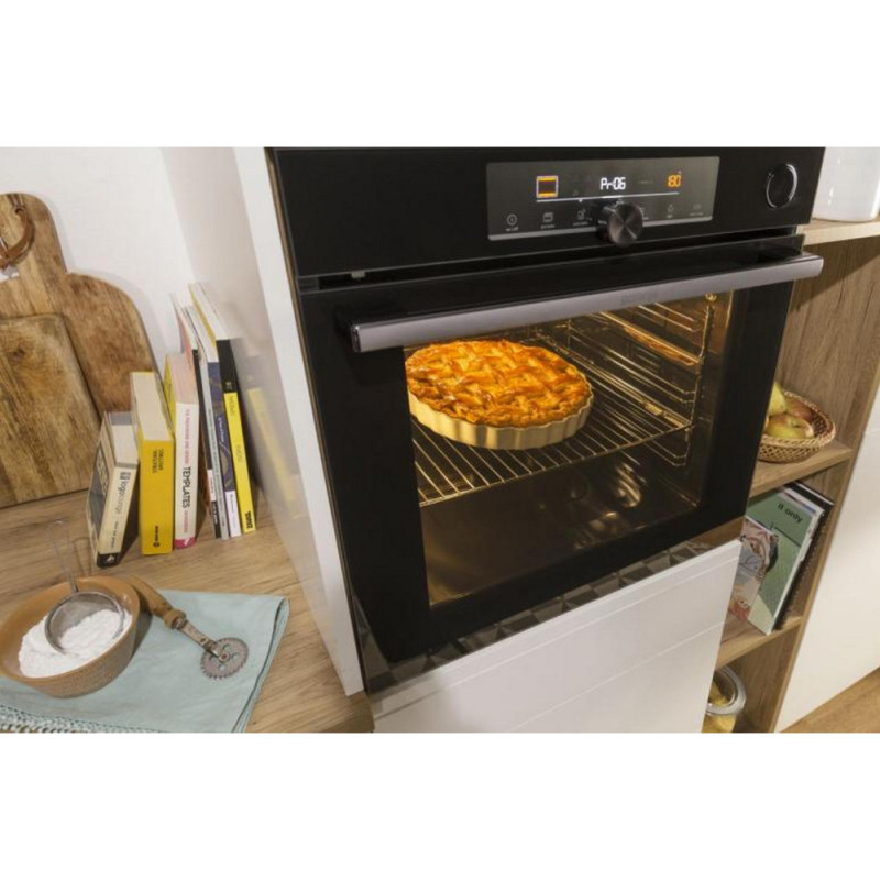 Gorenje Духова шафа електрична, 77л, A+, TouchFree, пара, дисплей, Wi-Fi керування, піроліз, готув. на різн рівнях, нерж (BPSA6747A08XWI)