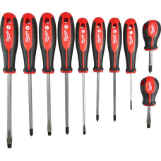 Milwaukee screwdrivers set 10pcs, magnetic, PH, PZ, SL (4932471808)