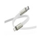 Дата кабель USB 2.0 AM to Lightning 1.2m 30W nylon white Acefast (6974316286240)