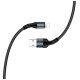 Дата кабель USB 2.0 AM to Lightning 1.0m nylon black ColorWay (CW-CBUL045-BK)