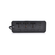 Мережевий фільтр живлення Voltronic TВ-Т14, 3роз, 3*USB Black (ТВ-Т14-Black)