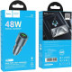 Зарядное устройство HOCO 1xUSB-C PD30W + 1xUSB QC3.0 48W car adapter Z60 gray (6942007642095)