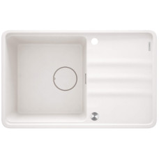 Deante Kitchen Sink granite, rectang., with drainboard, 780х500х230mm, bowl - 1, over-mounted, alebaster + kitchen board (ZKM_A113)