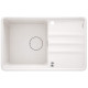 Deante Kitchen Sink granite, rectang., with drainboard, 780х500х230mm, bowl - 1, over-mounted, alebaster + kitchen board (ZKM_A113)
