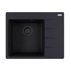 Franke Kitchen sink Centro, fragranite, rectang., with drainboard, 620х500х200mm, bowl - 1, built-in, CNG 611-62 TL, matt black (114.0699.242)