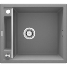 Deante Мойка кухонная Magnetic, гранит, квадрат, без крыла, 560х500х219мм, чаша - 1, врезная, серый (ZRM_S103)