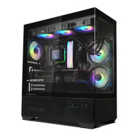 Zalman Корпус Chronix без БП, 1xUSB3.0, 1xUSB2.0, 1x Type C, 2x120мм ARGB Reverse, 1x120мм ARGB, VGA 410мм, LCS ready, TG Side/Front Panel, ATX, чёрный (CHRONIXBLACK)