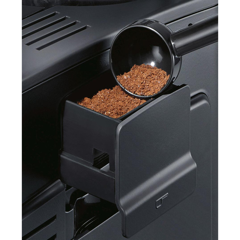 Siemens Siemens Coffee machine, 1.7L, auto capuchino maker, LED display, auto recipe-8, black-silver (TE653M11RW)