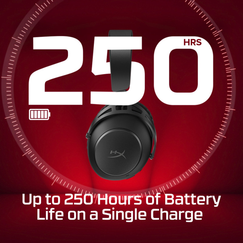 HyperX Гарнітура ігрова Cloud Alpha 2 WL/BT/mini-jack/USB-A/USB-C, 0.5м/1.5м, чорний (AJ5C7AA)