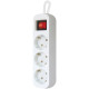 Сетевой удлинитель Defender S318 1.8 m 3 роз switch white (99233)
