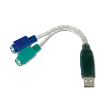 Digitus Адаптер DIGITUS USB 1.1 - 2xPS/2, M/F (DA-70118)