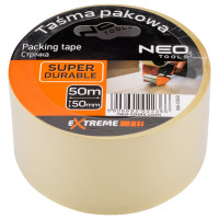Neo Tools Стрічка пакувальна Neo Tools, 50мх50мм, прозора (56-059)