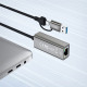 Адаптер USB-C + USB A to RJ45 Ethernet 100Mbps XO (HUB018.black)