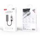 Адаптер USB-C + USB A to RJ45 Ethernet 100Mbps XO (HUB018.black)