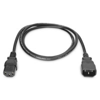 Digitus Кабель живлення C14-C13 M/F, 1.2m, 0.75qmm, black (AK-440201-012-S)
