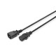 Digitus Power Cord extension cable, C14 - C13 M/F, 1.2m, H05VV-F3G 0.75qmm (AK-440201-012-S)