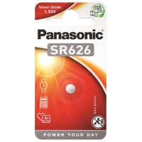 Panasonic Батарейка серебряно-цинковая SR626(377, V377, D377) блистер, 1 шт. (SR-626EL/1B)