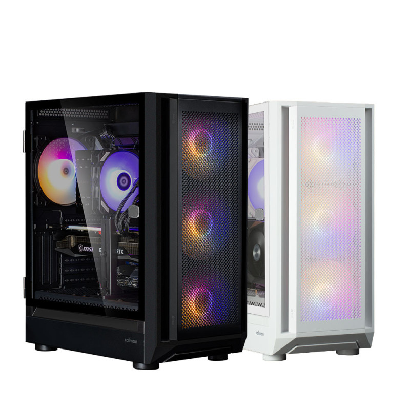 Zalman PC case I6 without PSU 1xUSB3.0, 1xUSB2.0 1xUSB Type-C 4x140mm RGB VGA 355mm LCS ready TG Side Panel ATX black (I6BLACK)