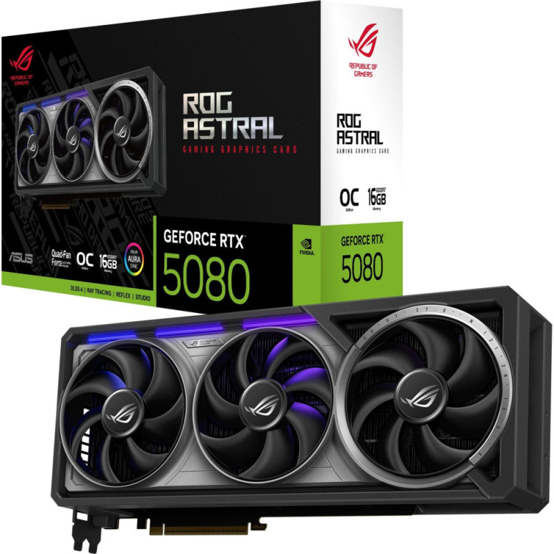ASUS ASUS Graphic Card GeForce RTX 5080 16GB GDDR7 OC ROG-ASTRAL-RTX5080-O16G-GAMING (90YV0LV0-M0NA00)