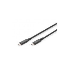 Дата кабель USB-C to USB-C 1.0m USB4 Thunderbolt 3 240W 8K60Hz black Digitus (AK-300343-008-S)
