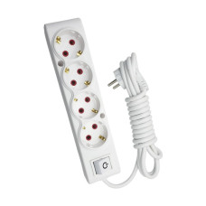 Сетевой удлинитель TECCO 3м 4 поста white (8681277842733)