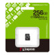 Kingston Карта пам'яті Kingston microSD 256GB C10 UHS-I A1 V10 R150MB/s (SDCS3/256GBSP)