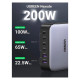 Зарядное устройство Ugreen 6xUSB 200W (4хUSB-C+2xUSB-A) Gan CD271 (40914)