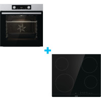 Gorenje SET (oven electrical BO6737E02X- inox + hob electrical ECT41SC - black), 738881 (SET_BO6737E02X_ECT41SC)