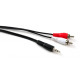 Кабель мультимедийный 3.5mm M to 2xRCA M 5.0m Vinga (VCPDCJ35MRCA25BK)