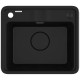 Deante Kitchen Sink granite, square, no drainboard, 500х440х230mm, bowl - 1, over-mounted, black matt + kitchen board (ZKM_N103)