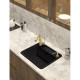 Deante Kitchen Sink granite, square, no drainboard, 500х440х230mm, bowl - 1, over-mounted, black matt + kitchen board (ZKM_N103)