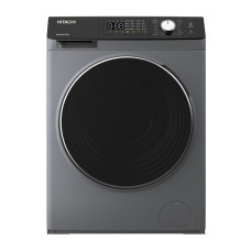 Hitachi Стирально-сушильная машина фронтальная, 8(5)кг, 1400, A, 60см, дисплей, пар, инвертор, серебристый (BD-D802HVOS)