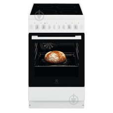 Electrolux Плита  электрическая стеклокерамическая, 57л, 50x60см, конвекция, белый (LKR520066W)
