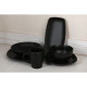 ARDESTO Rectangular dish Molize, 25х14 cm, black, ceramics