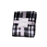 ARDESTO Плед Flannel, 200х220см, клетка серая, 100% полиэстер (ART0102PB)