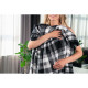 ARDESTO Flannel blanket, 200x220cm, grey check, 100% polyester (ART0102PB)
