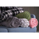 ARDESTO Flannel blanket, 200x220cm, grey check, 100% polyester (ART0102PB)