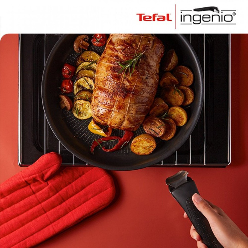 Tefal Набор посуды Ingenio Daily Chef 8 предметов, алюминий, крышка, сменная ручка (L7629242)