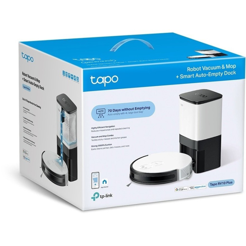 TP-Link Робот-пилесмок TAPO RV 10 PLUS з підтримкою вологого прибирання (TAPO-RV10-PLUS)