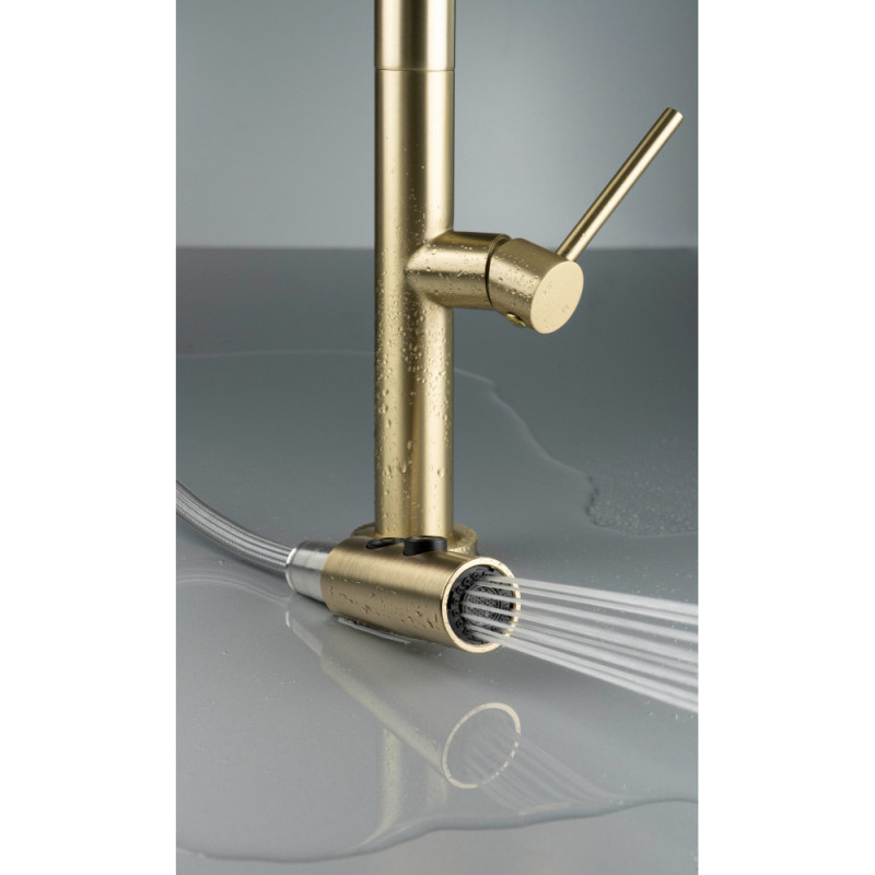 Deante Kitchen set Olfato steel sink ZPO_R10A + tap BQO_R72M, brushed gold (ZPOER10A)