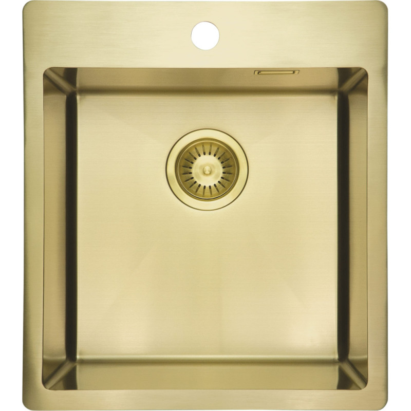 Deante Kitchen set Olfato steel sink ZPO_R10A + tap BQO_R72M, brushed gold (ZPOER10A)