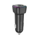 Зарядное устройство BOROFONE 1xUSB-C PD30W + 1xUSB QC3.0 car adapter black (6941991110818)