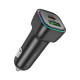 Зарядное устройство BOROFONE 1xUSB-C PD30W + 1xUSB QC3.0 car adapter black (6941991110818)