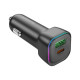 Зарядное устройство BOROFONE 1xUSB-C PD30W + 1xUSB QC3.0 car adapter black (6941991110818)