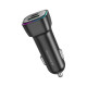 Зарядное устройство BOROFONE 1xUSB-C PD30W + 1xUSB QC3.0 car adapter black (6941991110818)