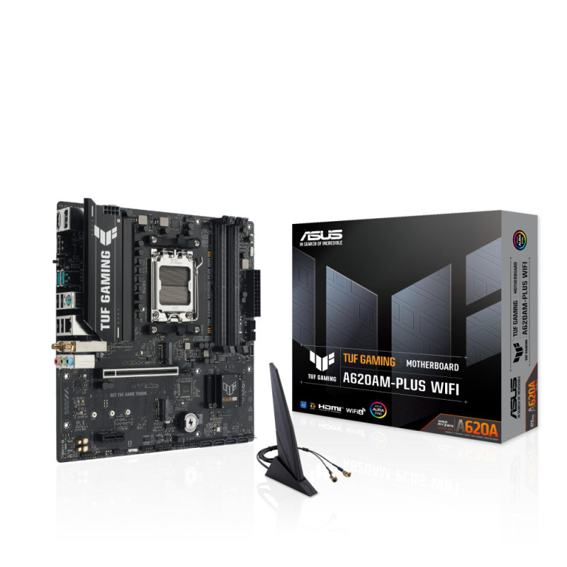 ASUS Motherboard TUF GAMING A620AM-PLUS WIFI sAM5 A620 4xDDR5 HDMI DP WiFi BT mATX (90MB1MZ0-M0EAY0) ASUS Motherboard TUF GAMING A620AM-PLUS WIFI sAM5 A620 4xDDR5 HDMI DP WiFi BT mATX (90MB1MZ0-M0EAY0)